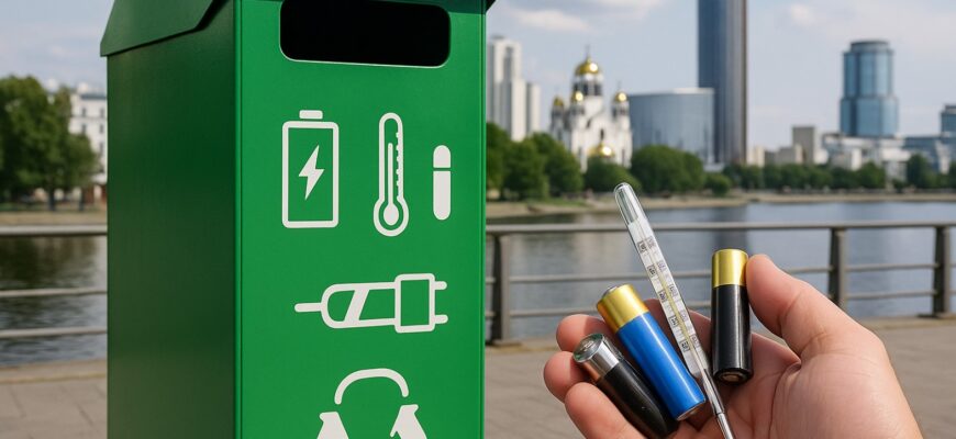 Куда сдать батарейки, градусники и лампы в Екатеринбурге: полный гид